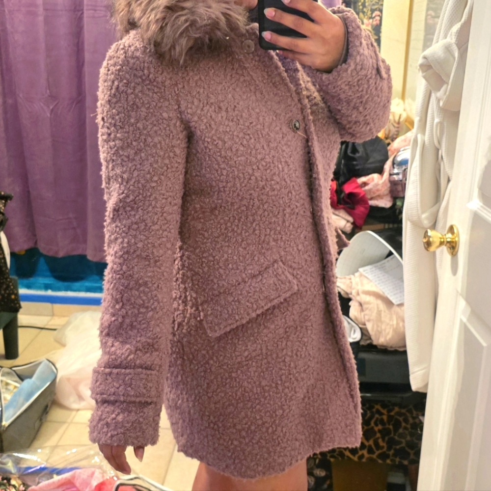 Jessica Simpson Mauve Wool Coat